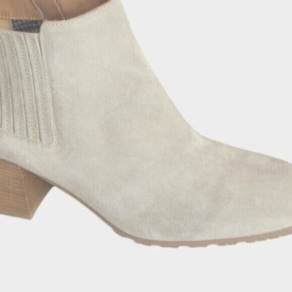 NEW Aquatalia Light Beige Suede Waterproof Winter Warm Comfy Ankle Booties 8.5 - Picture 9 of 9